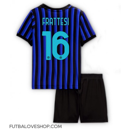 Dres Inter Milan Davide Frattesi #16 Domáci pre deti 2025-26 Krátky Rukáv (+ trenírky)